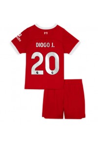 Liverpool Diogo Jota #20 Jalkapallovaatteet Lasten Kotipeliasu 2023-24 Lyhythihainen (+ Lyhyet housut)